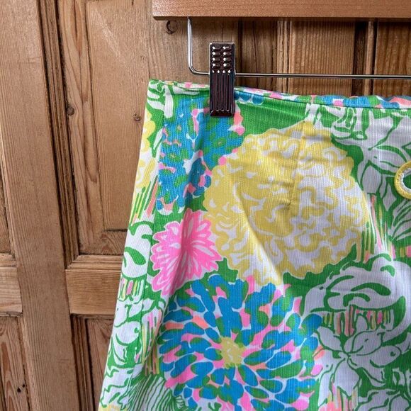 Lilly Pulitzer Size 0 Mini Skirt Zip Back Liner Removed Jasmine Skort - No Skort - Picture 4 of 15